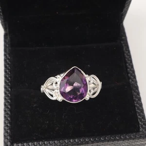 Amethyst Gemstone 925 Sterling Silver Ring Handmade Jewelry Ring For Gift - Picture 1 of 3