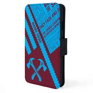 Personalised West Ham iPhone Case Retro Football Flip Phone Cover Mens Gift RF53 - Picture 1 of 8