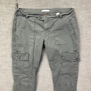 7 For All Mankind Womens Green Cargo Jogger Pants Mid Rise Utility Skinny - Picture 1 of 15