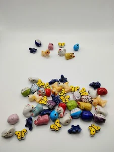 52 Pcs Animal Miniature Ceramic Mini Mix Bead Figurines - Picture 1 of 10