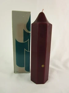 PartyLite Raspberry/Mulberry 3” x 9” Single Wick Pillar Candle Bell Top S0928 - Picture 1 of 7