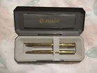 Elysee Stainless Steel 0.5MM Pencil With Gold Plated Trim & Ball Point Pen Set