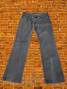 VERSACE W34 L31 CHARCOAL JEANS REGULAR STRAIGHT ZIP FLY DENIM TROUSER MENS 34X31 - Picture 1 of 7