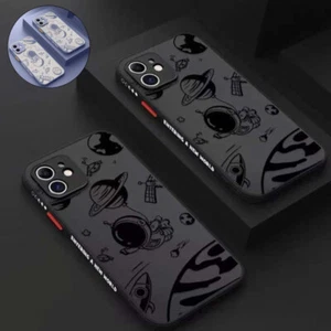 Space Astronaut Phone Case Matte iPhone 11 12 Silicone Shockproof Shell Cartoon - Picture 1 of 10