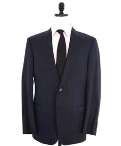 $1,895 ARMANI COLLEZIONI - Chalk Striped *G LINE* Notch Lapel Suit - 42R - Picture 1 of 11