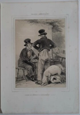 Galerie armoricaine Hommes des environs de Châteaubriant par H. Lalaisse 1848  - Photo 1/3