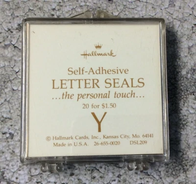 Hallmark Letter Seals 20 Gold Foil Embossed Letter Y Self Adhesive Seal Stickers - Image 1 of 3
