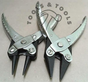 2 Piece Set Parallel Action Round Nose & Chain Nose Pliers Jewelry Wires Crafts - Bild 1 von 1