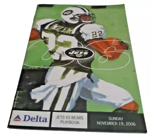 NOVEMBER 19th, 2006 NEW YORK JETS PLAYBOOK VERSUS CHICAGO BEARS PROGRAM - Picture 1 of 1