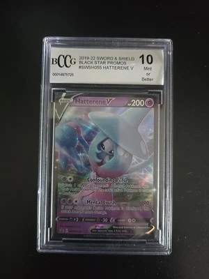 Pokemon Tcg Hatterene V SWSH055 SWSH: Sword & Shield Promo Cards Holo Mint 10 - Image 1 of 2