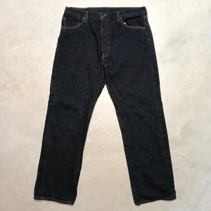 *LESEN* Levi’s 501 Jeans passt 34x29 schwarz Denim Button Fly Original Fit Straight - Bild 1 von 11