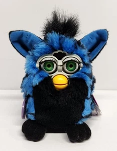 1999 Furby Blue & Black Turtle NEON Green Eyes 70-800 Tiger Electronics Working - Picture 1 of 10