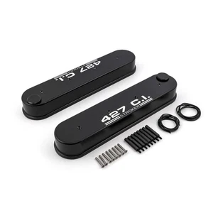 Chevy Ls1 Ls2 Ls3 Ls6 Ls7 Black 427Ci Aluminum Valve Covers - w/o Coil Mounts - Bild 1 von 5