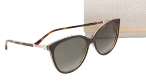 JIMMY CHOO Lissa/S Women Sunglasses OS Brown Animal Print Tinted Cat-Eye RRP€270 - Picture 1 of 8