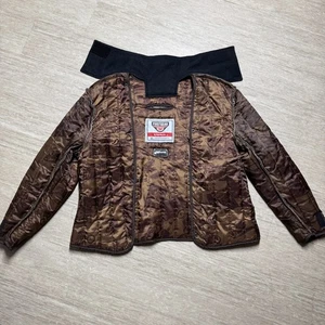 First Gear Hein Gericke Men’s Thermoliner Jacket Liner Size 46W Brown Quilted - Picture 1 of 8
