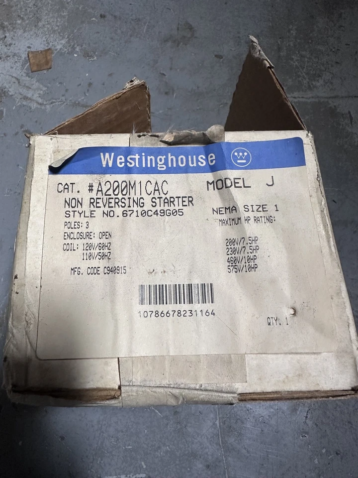 NOB - Eaton - A200M1CAC - Non-Reversing Starter For Motor Control  - Image 1 of 1