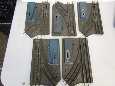 VINTAGE TRAIN TRACK RIGHT LEFT 3 RAIL SWITCHES AMERICAN FLYER RAILROAD O SCALE # - Image 1 of 4