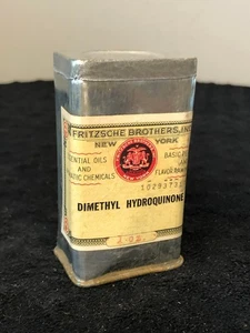 Fritzsche Brothers Essences Essential Oil 1 oz Dimethyl Hydroquinone Tin Bottle - Picture 1 of 7
