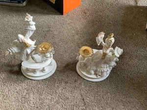 Franklin Mint Romance In The Garden Candlesticks By Fabrege - Picture 1 of 9