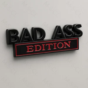 3D  Bad Ass Edition Auto  Aufkleber Metall   Logo Emblem Sticker KFZ - Bild 1 von 6