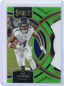2023 Panini Select Premier Level Green Die Cut Zay Flowers 252/499 RC - Picture 1 of 2