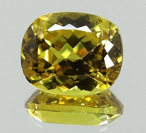 Yellow Mali Garnet Heated 10 CT Cushion Cut Certified Loose Gemstone 13X10 MM. - Picture 1 of 8