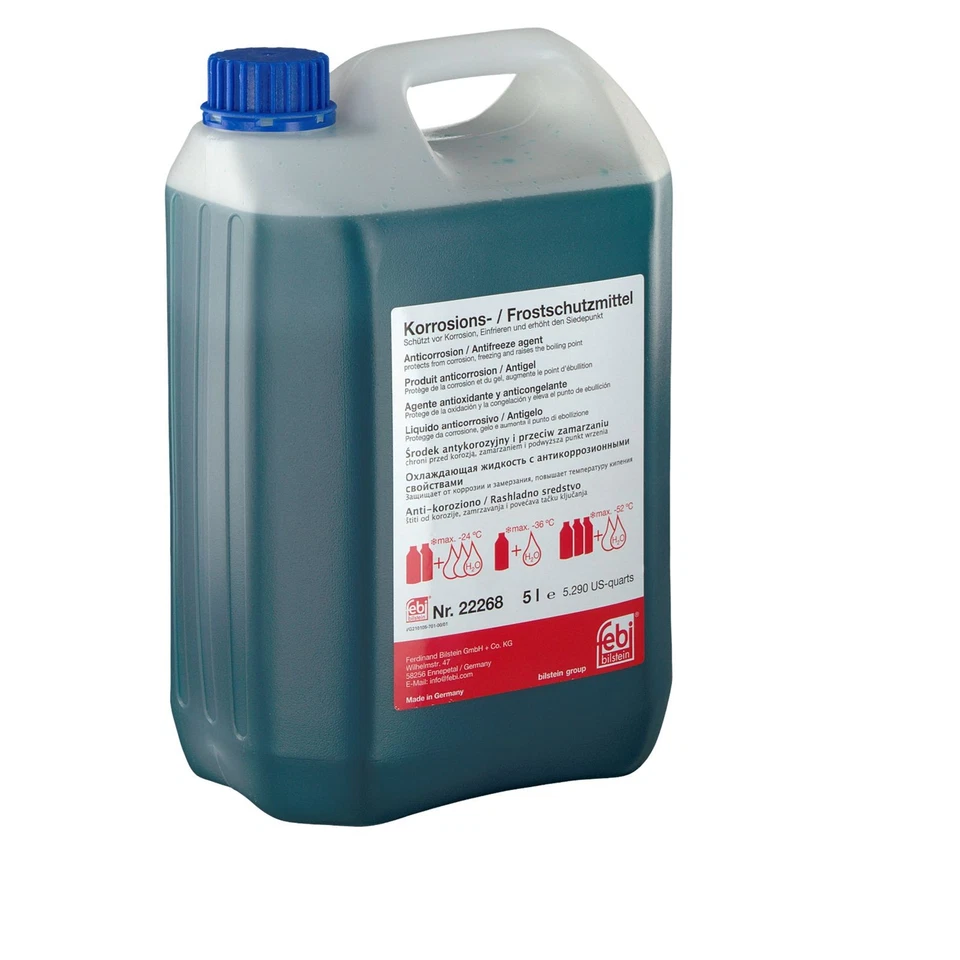 febi bilstein 22268 Frostschutzmittel für Kühler (blau) 5 Liter