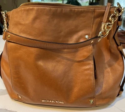 Michael Kors Luggage Carmel Leather Hobo Shoulder Bag Handbag - Image 1 of 4