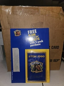 De colección 1989 TDK D90 CAMEL Cigarrillo Promo CINTA DE CASETE EN BLANCO Caja De 20 - Imagen 1 de 3