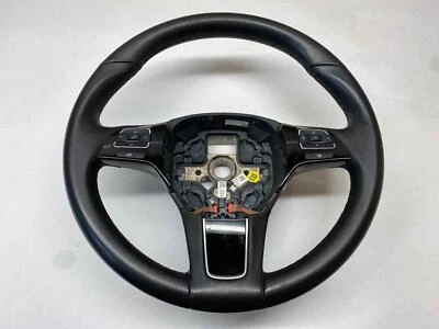 2011-2014 Volkswagen Touareg Steering Wheel 3 Spoke Black Leather 7P6419091 - Image 1 of 3