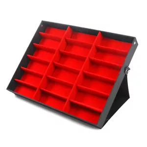 Eyeglass Case 18 Grids Display Storage Box Eyewear Sunglasses Organizer Holder - Picture 1 of 10
