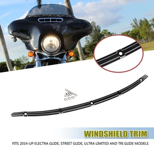 Carenado de murciélago negro moldura de parabrisas para Harley Tri Electra Street Glide FLHX - Imagen 1 de 14