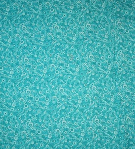 cotton quilting fabric 22" piece blue picnic parade morrison - Picture 1 of 2