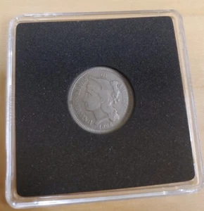 1865 Three 3 Cent Nickel Us Mint Coin Vf - Picture 1 of 3
