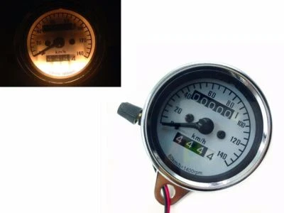 Retro Motorcycle Odometer Speedometer Gauge For Cafe Racer Old School Custom - Image 1 of 4