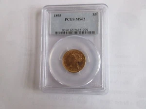 1895 Coronet Head $5 Half Eagle , PCGS MS62 - Picture 1 of 8