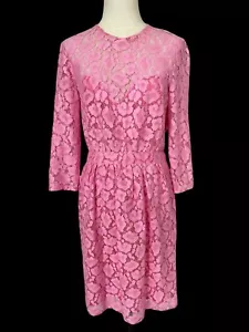 Moschino Cheap And Chic Kleid 42 UK10 Rosa 3/4 Arm Spitze - Bild 1 von 10