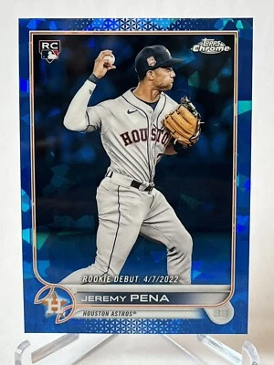 2022 Topps Chrome Update Sapphire Jeremy Pena RC Houston Astros Rookie Debut - Image 1 of 2
