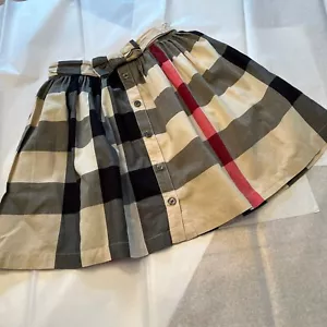 Burberry Children Girl's Button-Front with Bow Soft Cotton Skirt 8YR - Picture 1 of 11