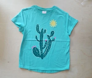 NWOT HANNA ANDERSSON CACTUS ON TIDEPOOL JERSEY ART KNIT TEE SHIRT 110 5 - Picture 1 of 5