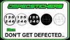 GEAR KNOB SHIFTER STICKER 6 SPEED MANUAL DEFECT H PATTERN DECAL JDM THICK FONT