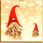 Swedish Trivet Tile "Nisse (Tomte, Elf, Gnome) in the Snow"  6" x 6" Cork Back