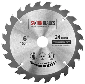 Saxton TCT Circular Saw Blade 150mm x 24T fits Ryobi Bosch Makita etc - Picture 1 of 5