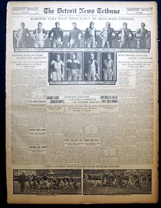 1905 Sports Page - Wisconsin Badgers Beat Gophers, Wolverines Beat Illinois 33-0 - Picture 1 of 2