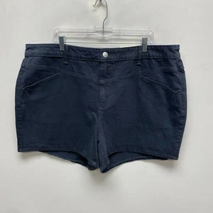 Universal Thread Womens Black Denim Plus Size High Rise Midi Jean Shorts 20W New - Picture 1 of 7
