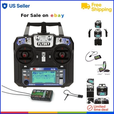 Juego de transmisor RC 2,4 GHz AFHDS 2A 6 CANALES control remoto para helicóptero planeador Foto 1 de 4