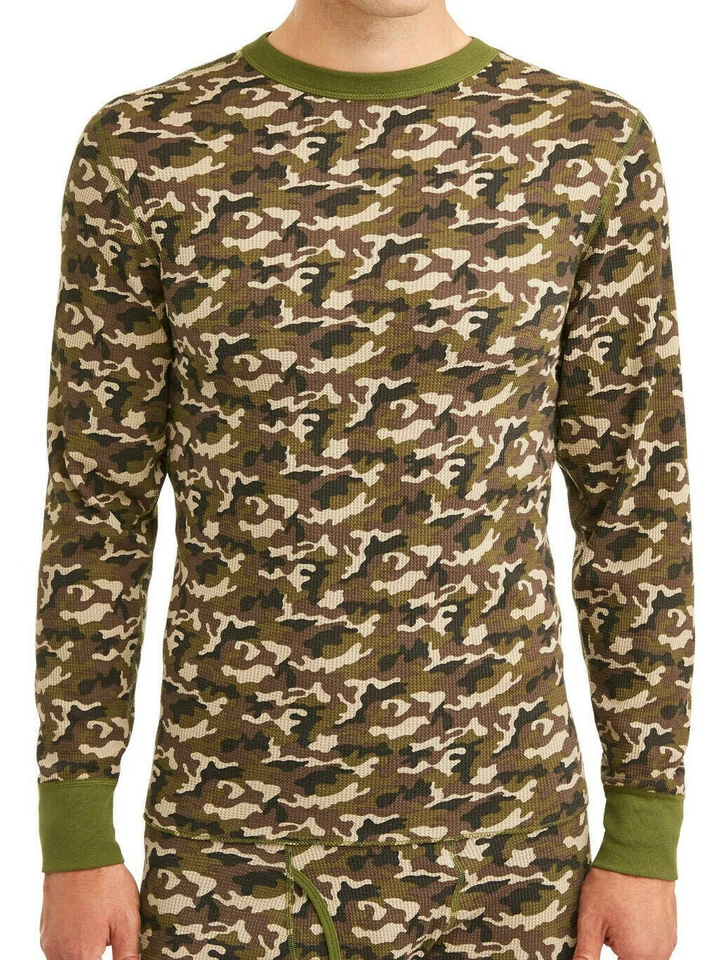 Cuello redondo térmico tejido gofre Hanes 125439 para hombre con camuflaje FreshIQ Foto 1 de 2