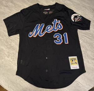 Mitchell & Ness NEW YORK METS Mike Piazza #31 BLACK 2000 BP Jersey - SIZE L (44) - Picture 1 of 15