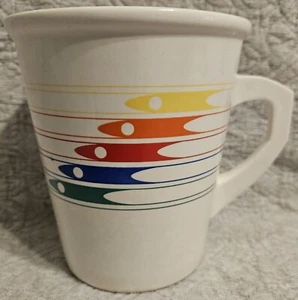 Vintage FTDA 1986 Made In Japan Rainbow Stripes Pride Cup - Picture 1 of 6