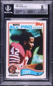 1982 Topps Football #486 Ronnie Lott BGS 8 49ers HOF - Picture 1 of 2